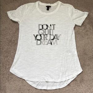 White Graphic Tee - Don't Quit Your Daydream Size Small
